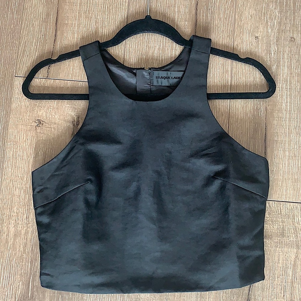 Blaque Label crop top with zipper back sz M